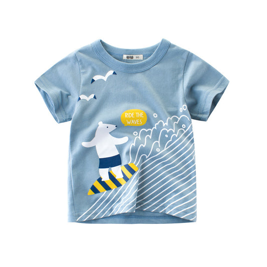 Children's short-sleeved t-shirts, baby clothes, boys